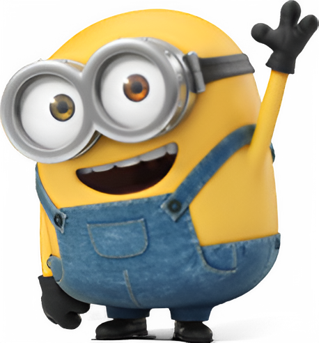 Cartoon minion character representing the About Me section